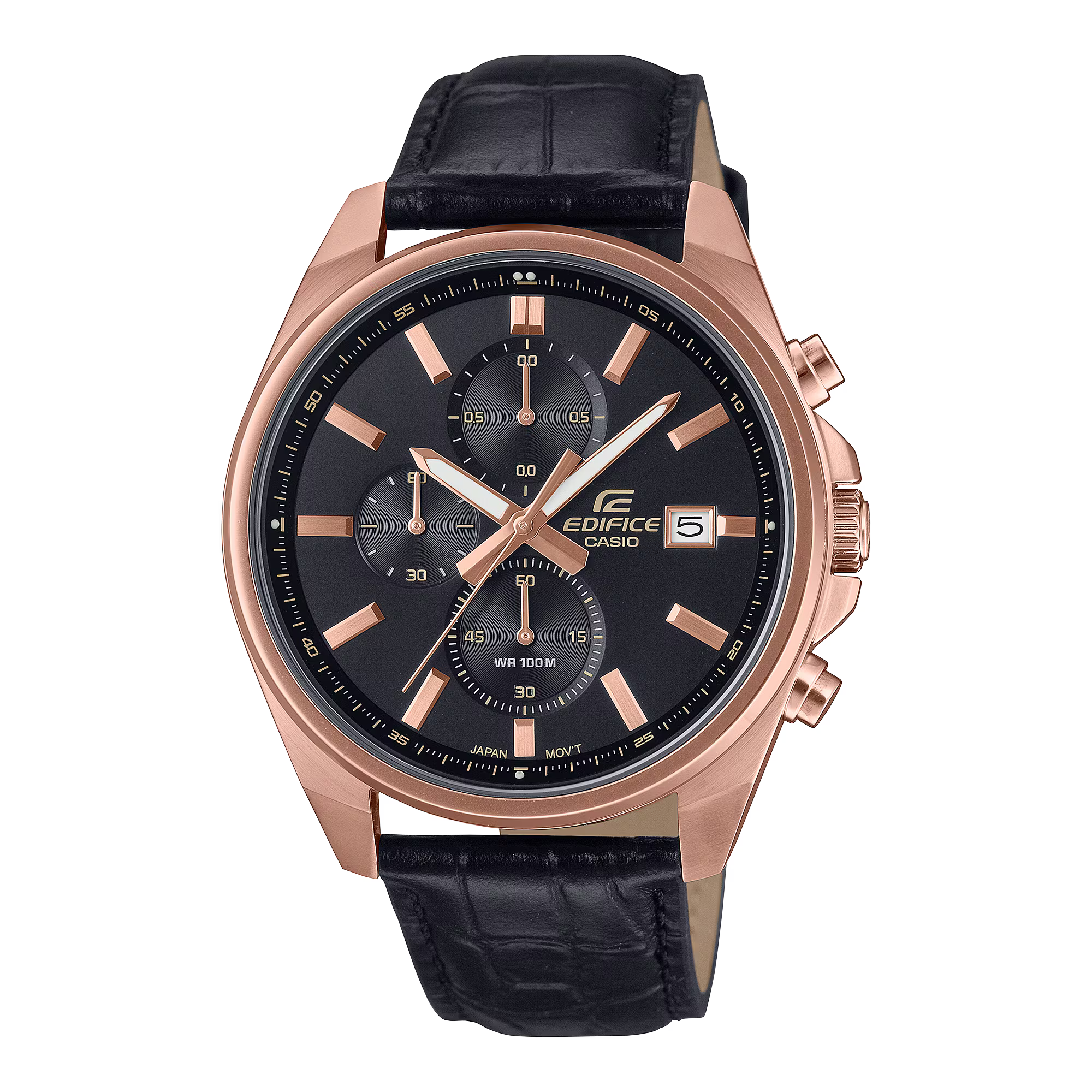 Montre Casio Edifice Timeless Chronographe Acier et Cuir EFV-610