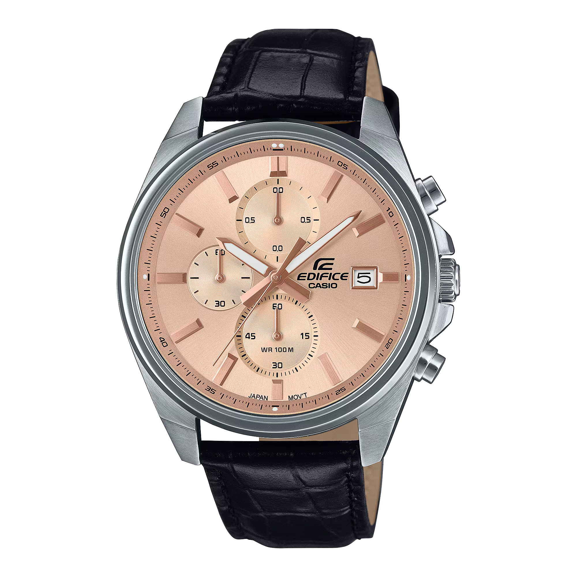 Montre Casio Edifice Timeless Chronographe Acier et Cuir EFV-610