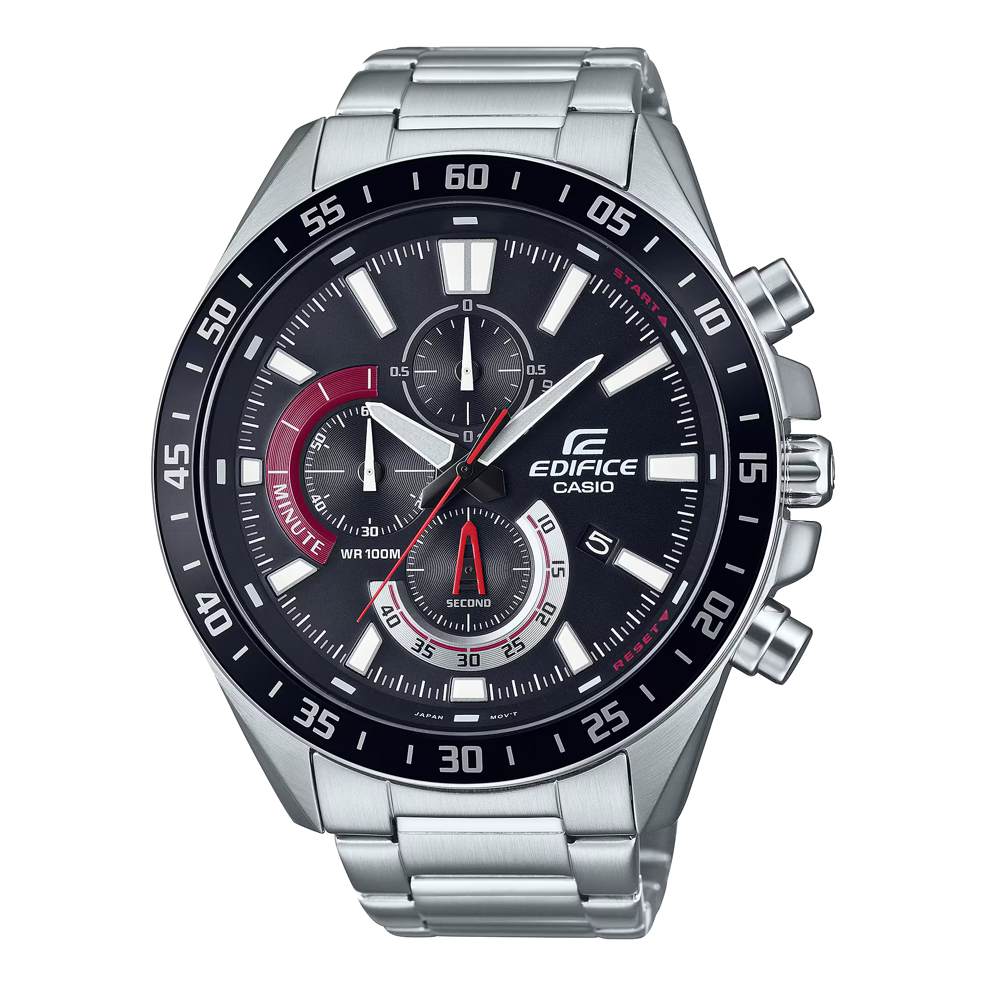 Montre Casio Edifice Chronographe Homme Acier et Cuir EFV-620