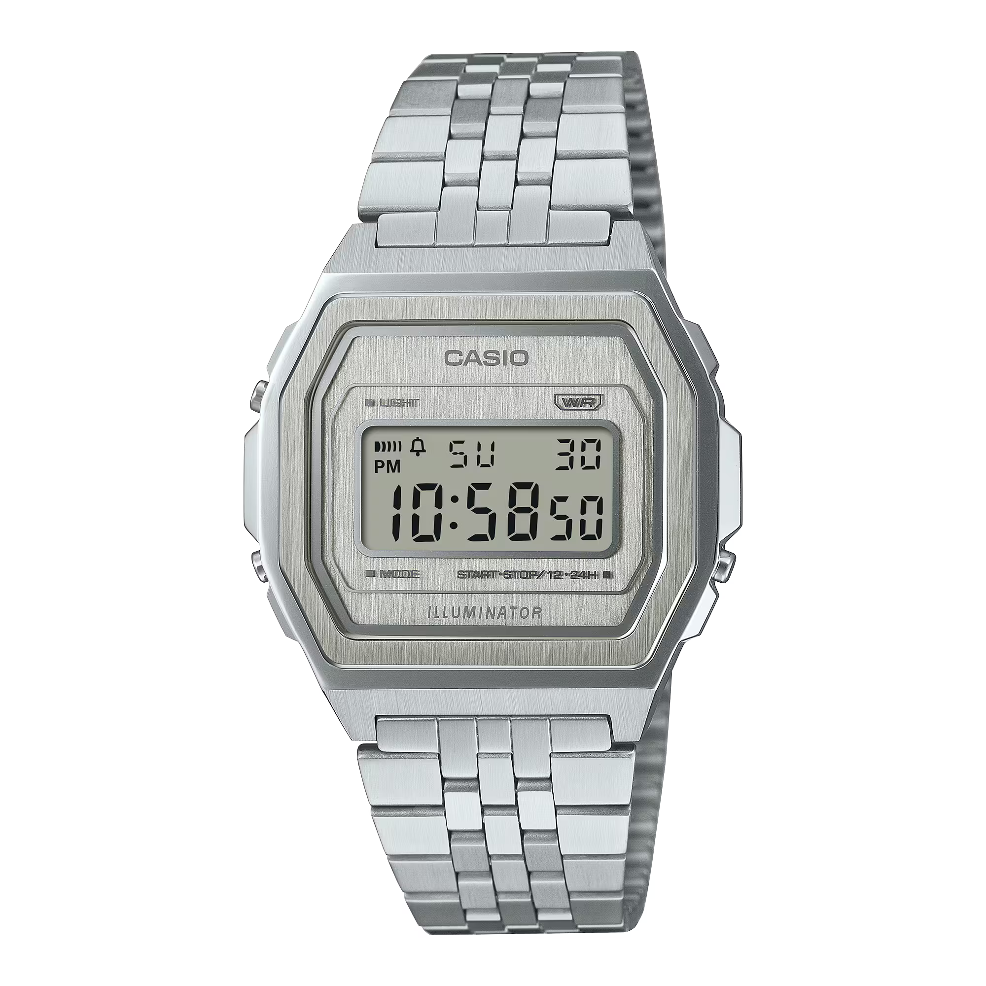 Montre Casio Vintage Iconic acier inoxydable A1000A‑7EF