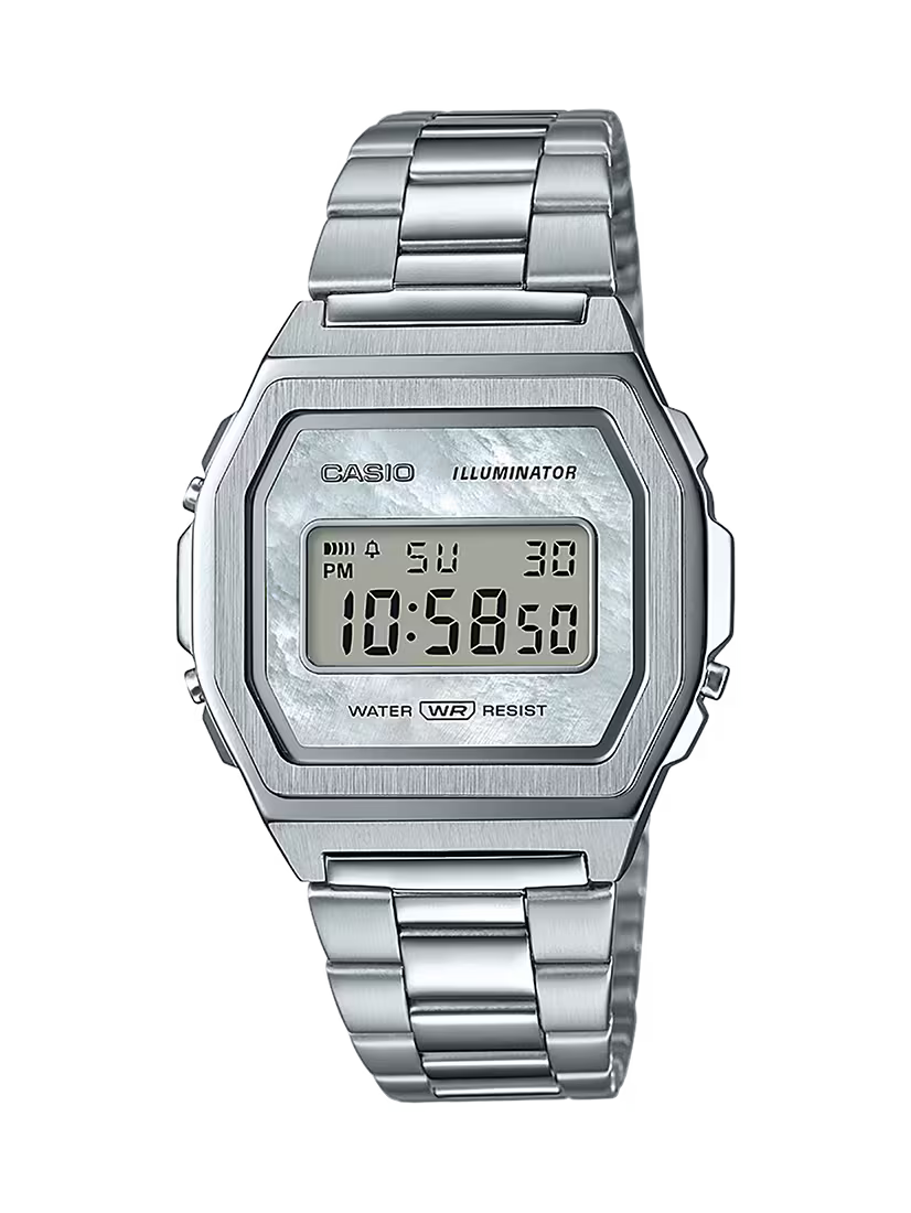 Montre Casio Vintage Iconic acier inoxydable A1000D‑7EF