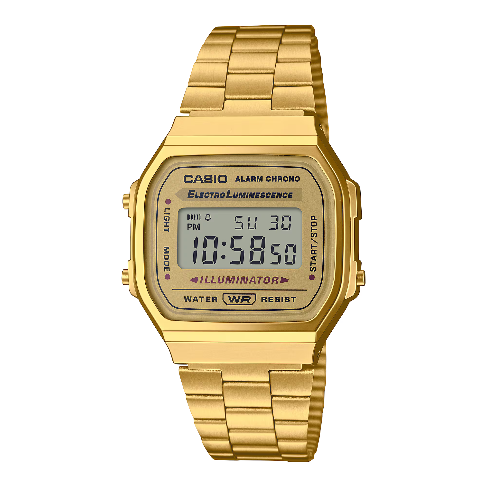 Montre Casio Vintage Iconic dorée rétro A168WG‑9EF