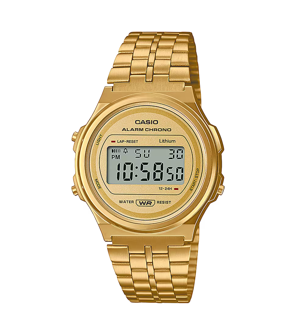 Montre Casio Vintage Round dorée A171WEG‑9AEF