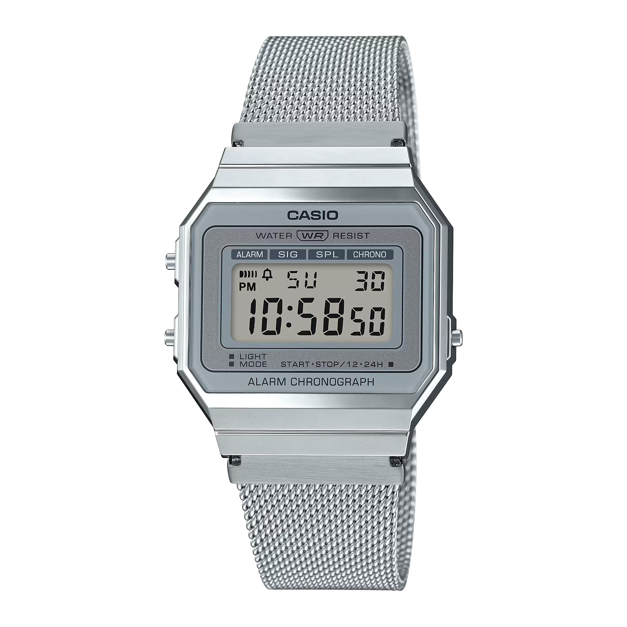 Montre Casio Vintage Iconic acier miroir A700WEM‑7AEF