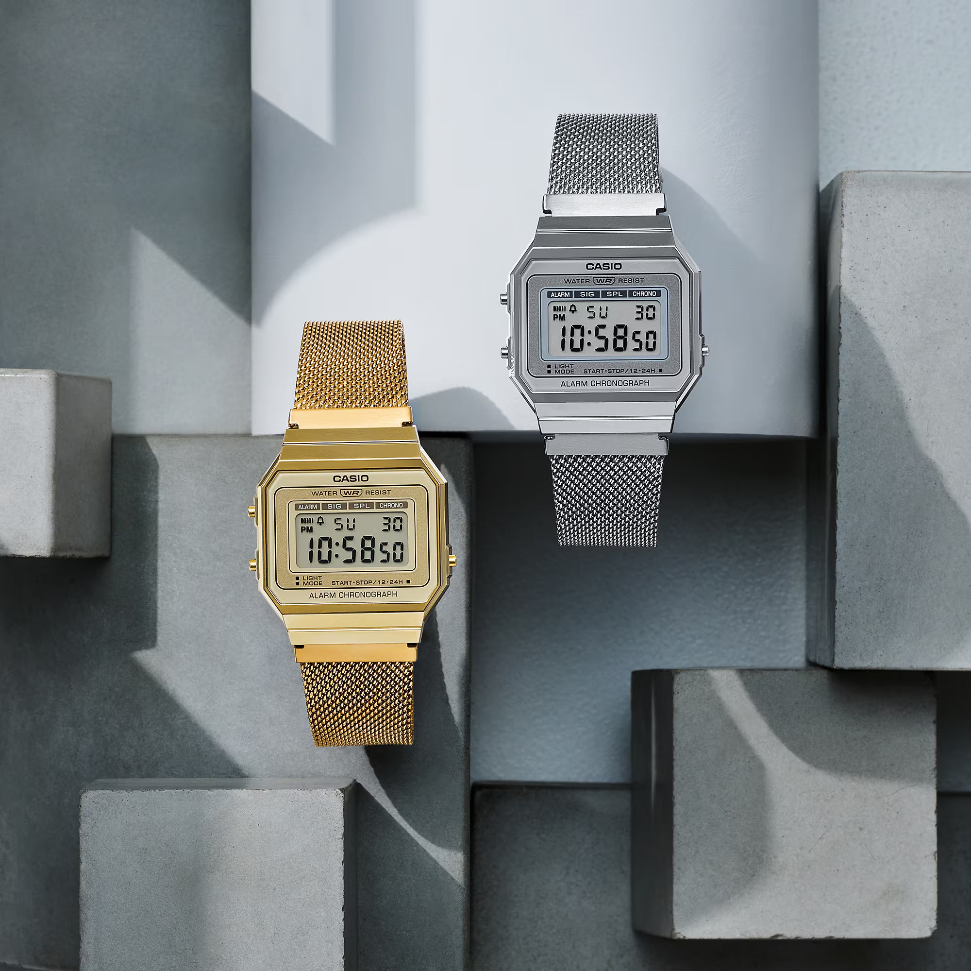 Montre Casio Vintage Iconic dorée miroir A700WEMG‑9AEF