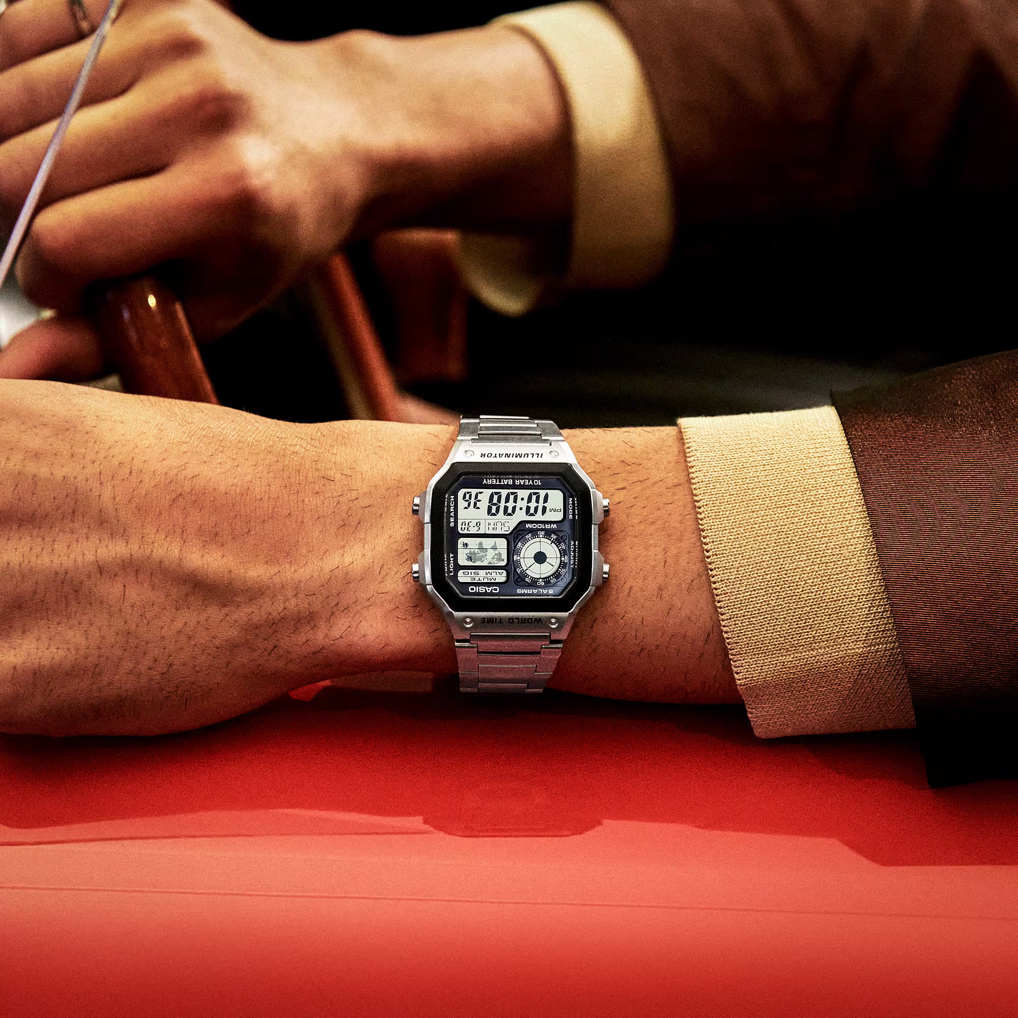 Montre Casio Timeless acier inoxydable AE-1200WHD-1AVEF