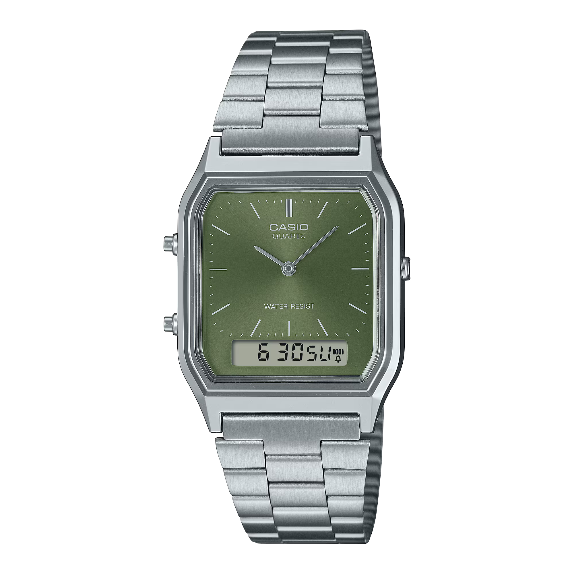 Montre Casio Vintage cadran vert digital-analogique AQ-230A-3AMQYES