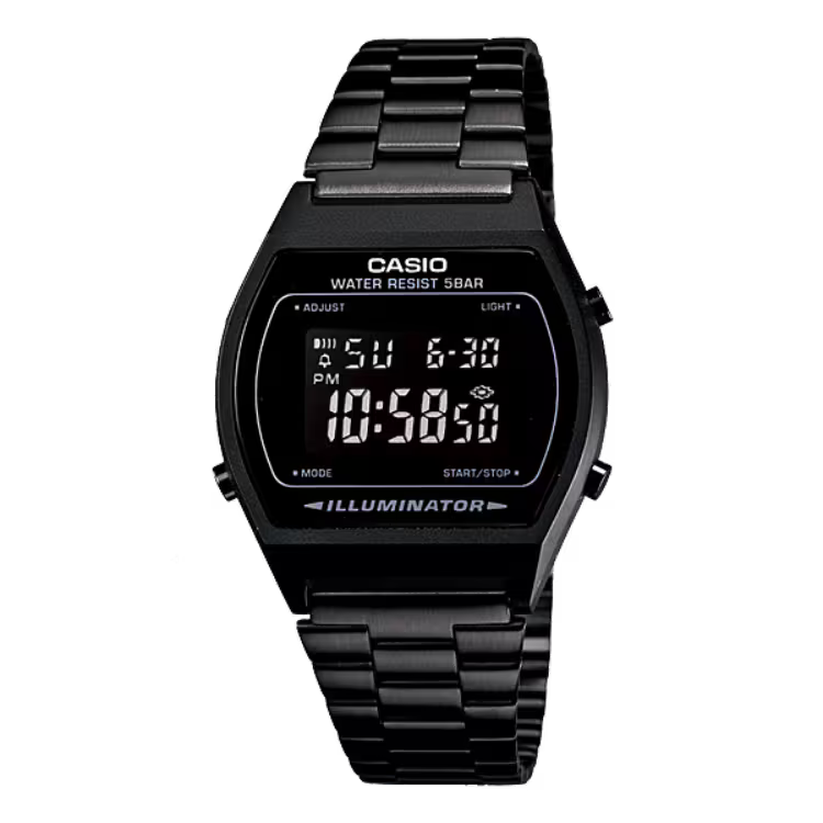 Montre Casio Vintage Edgy noire acier inoxydable B640WB-1BEF