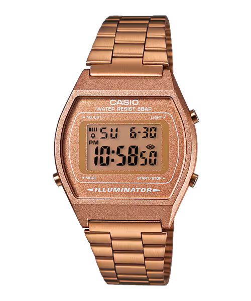 Montre Casio Vintage Edgy rose gold acier inoxydable B640WC-5AEF