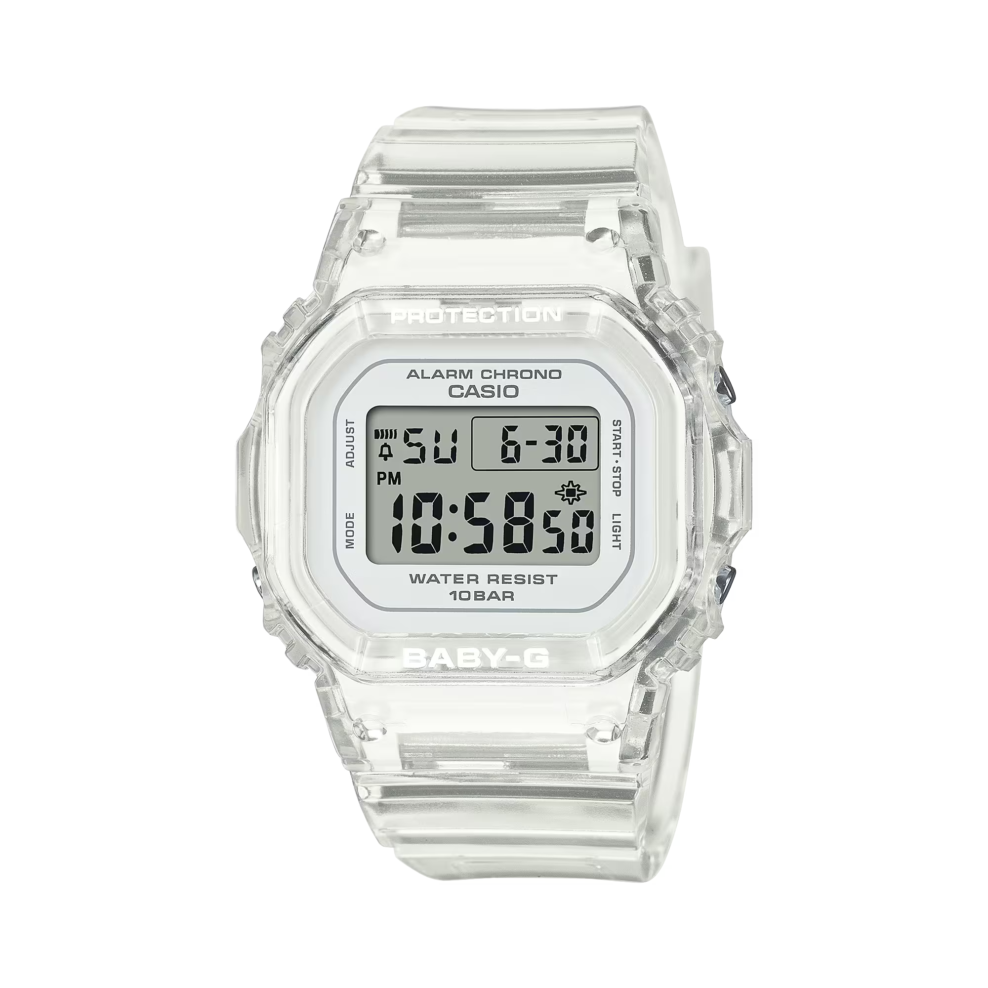 Montre Casio G-Shock blanche transparente solaire BGD-565US-7ER