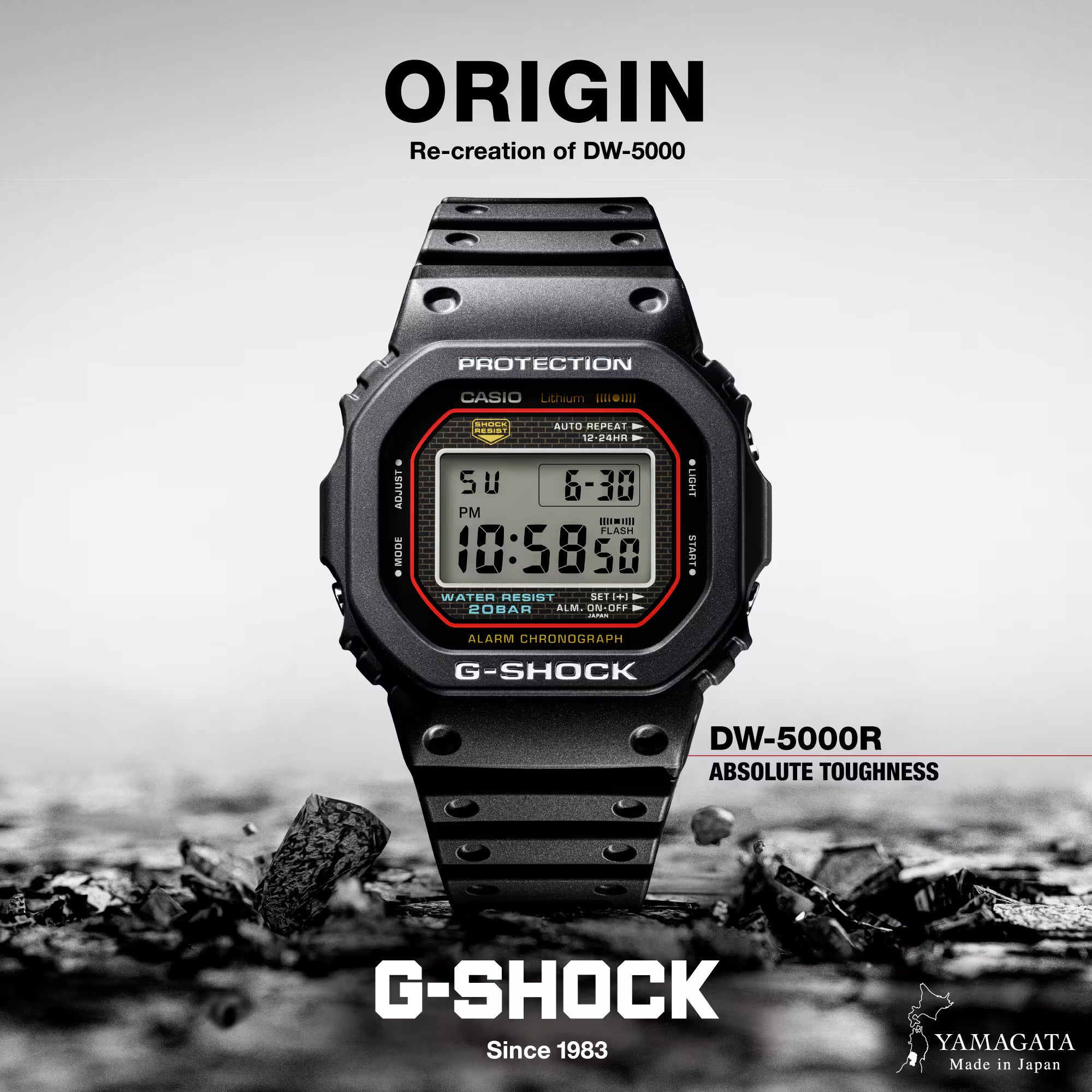 Montre Casio G-Shock noire DW-5000R-1AER
