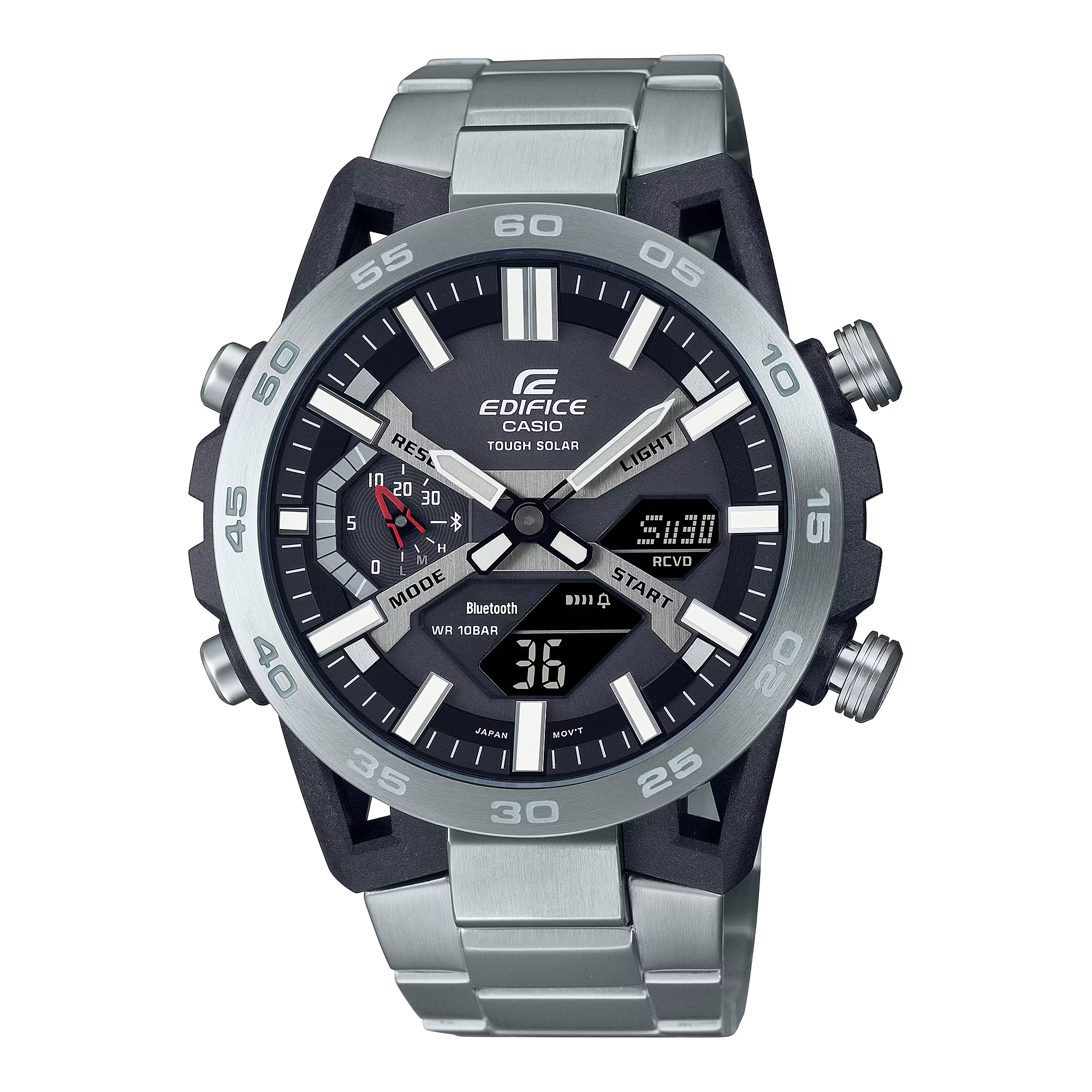 Montre Casio Edifice Premium acier argenté ECB-2000D-1AEF