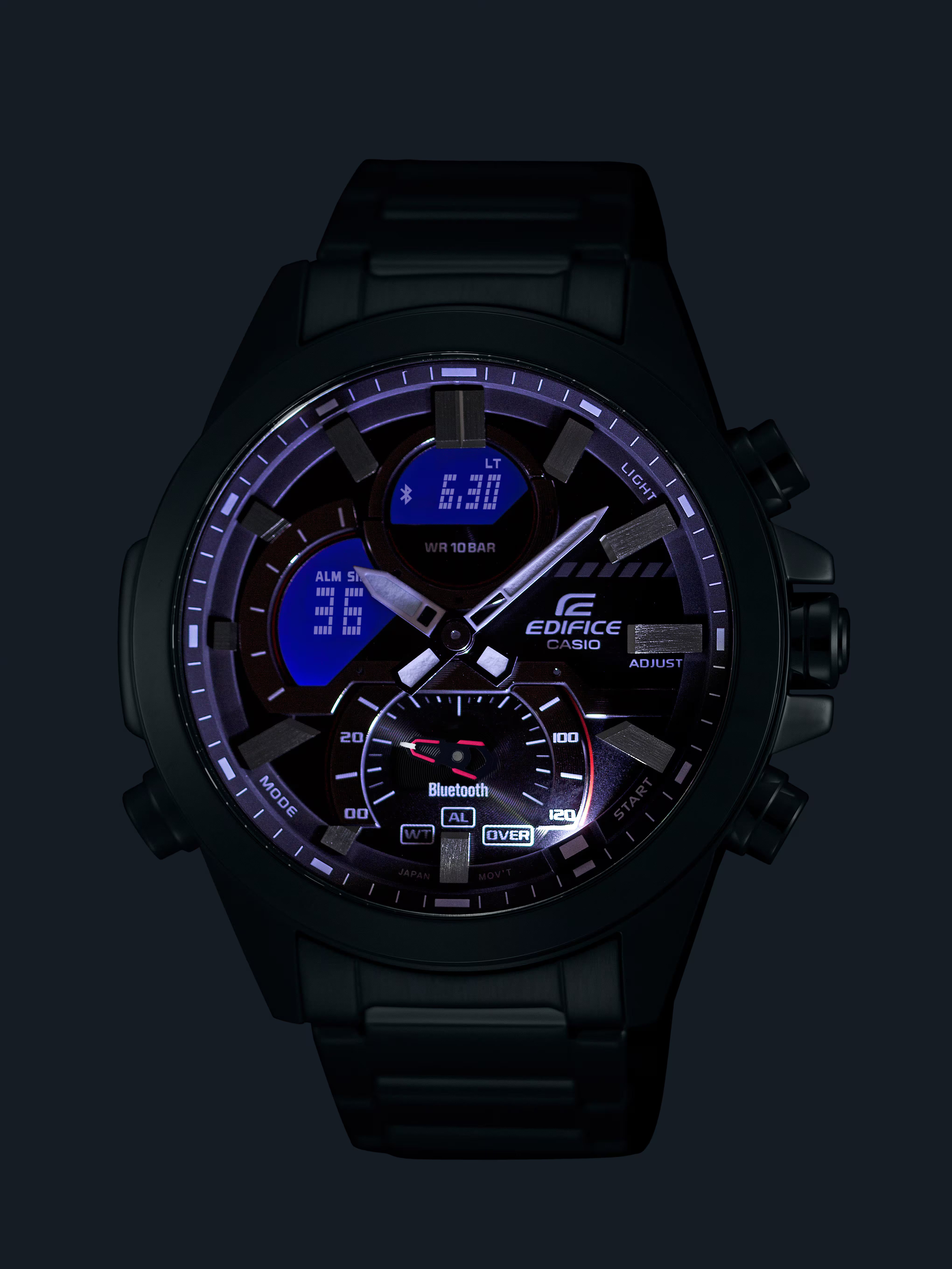 Montre Casio Edifice Premium acier bleu ECB-30D-2AEF