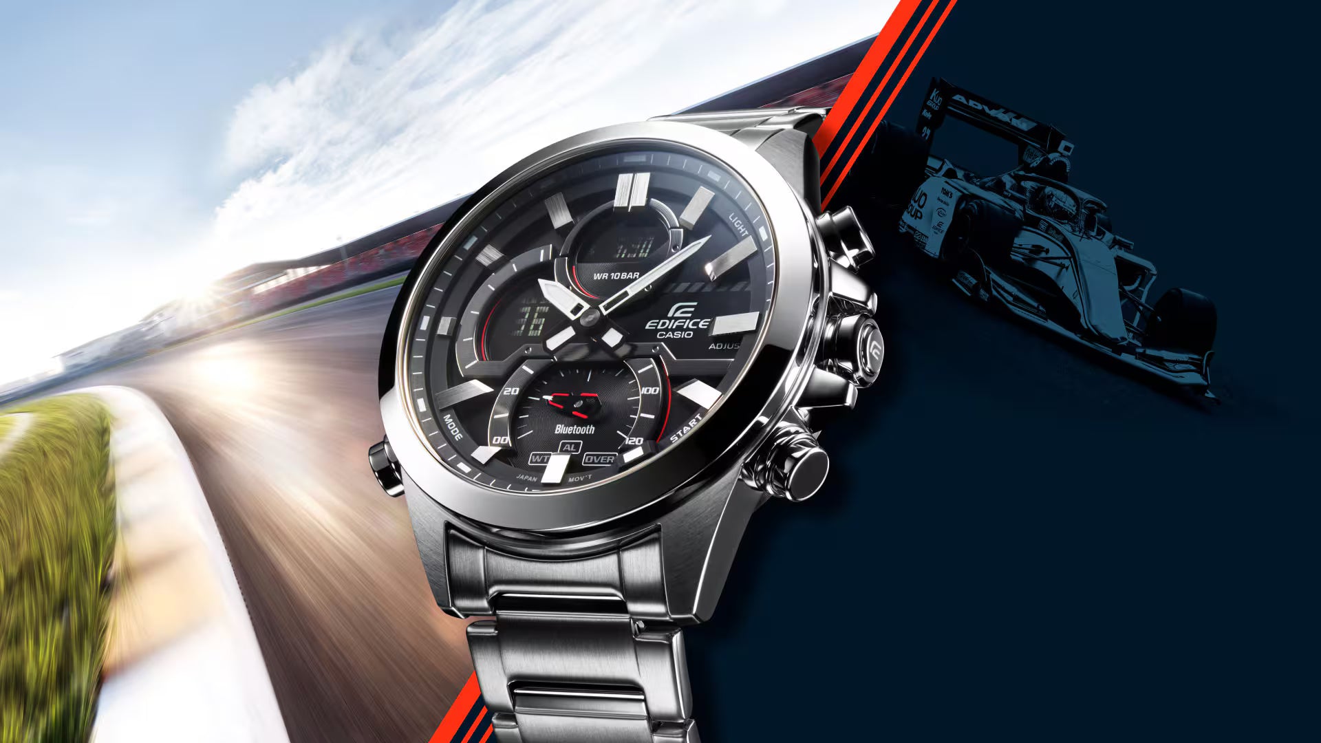 Montre Casio Edifice Premium acier argenté ECB-30D-1AEF