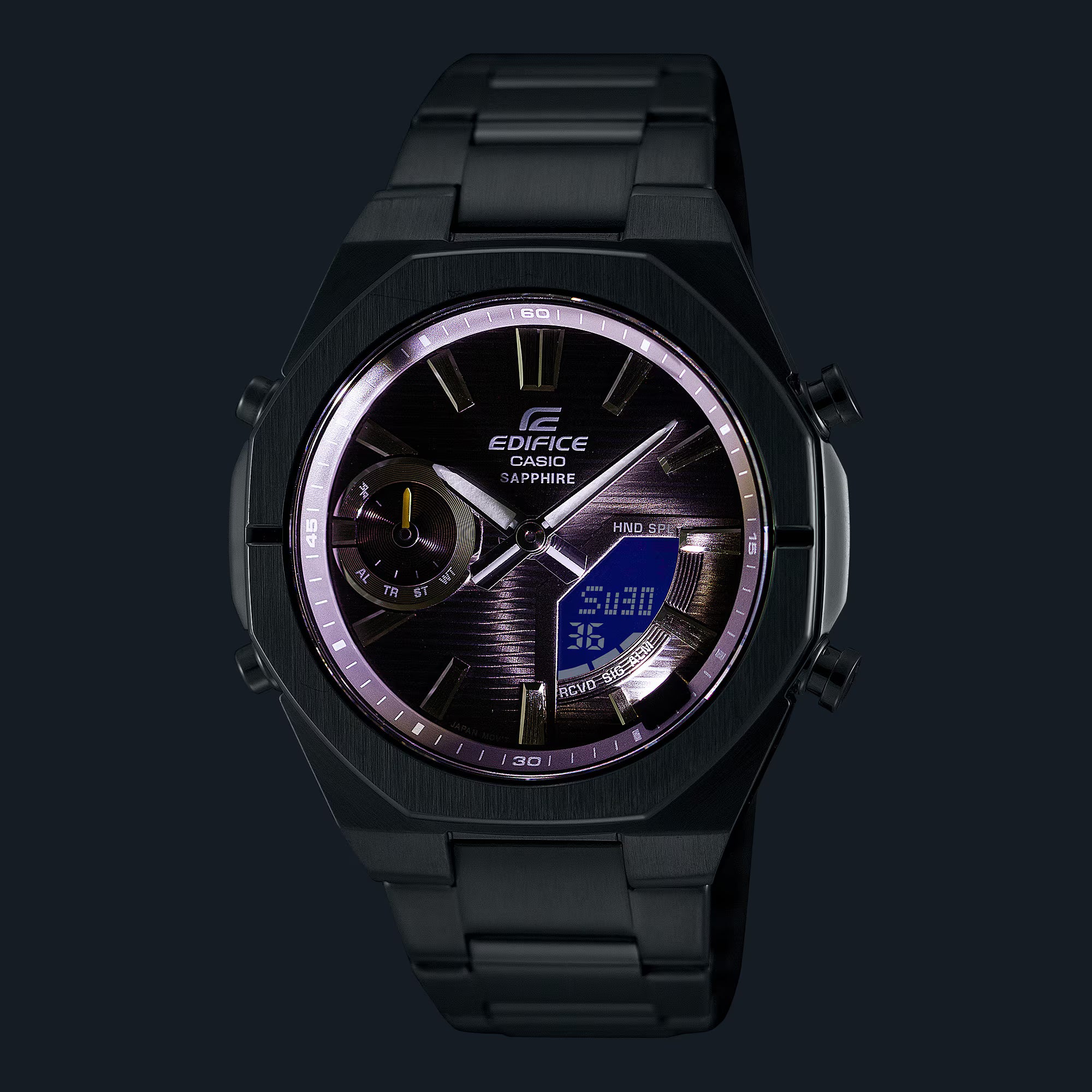 Montre Casio Edifice Premium acier argenté cadran gris ECB-S10D-8AEF