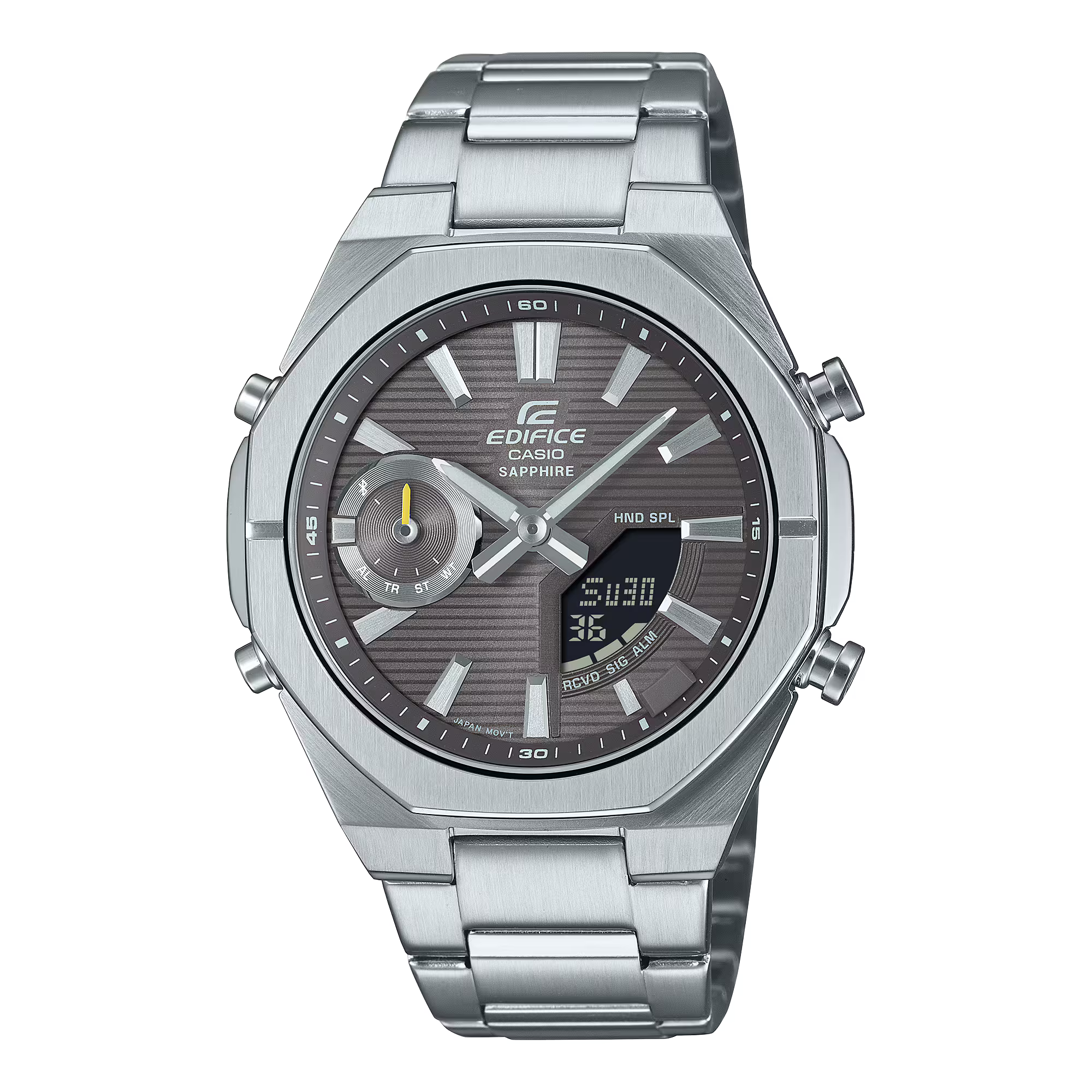 Montre Casio Edifice Premium acier argenté cadran gris ECB-S10D-8AEF