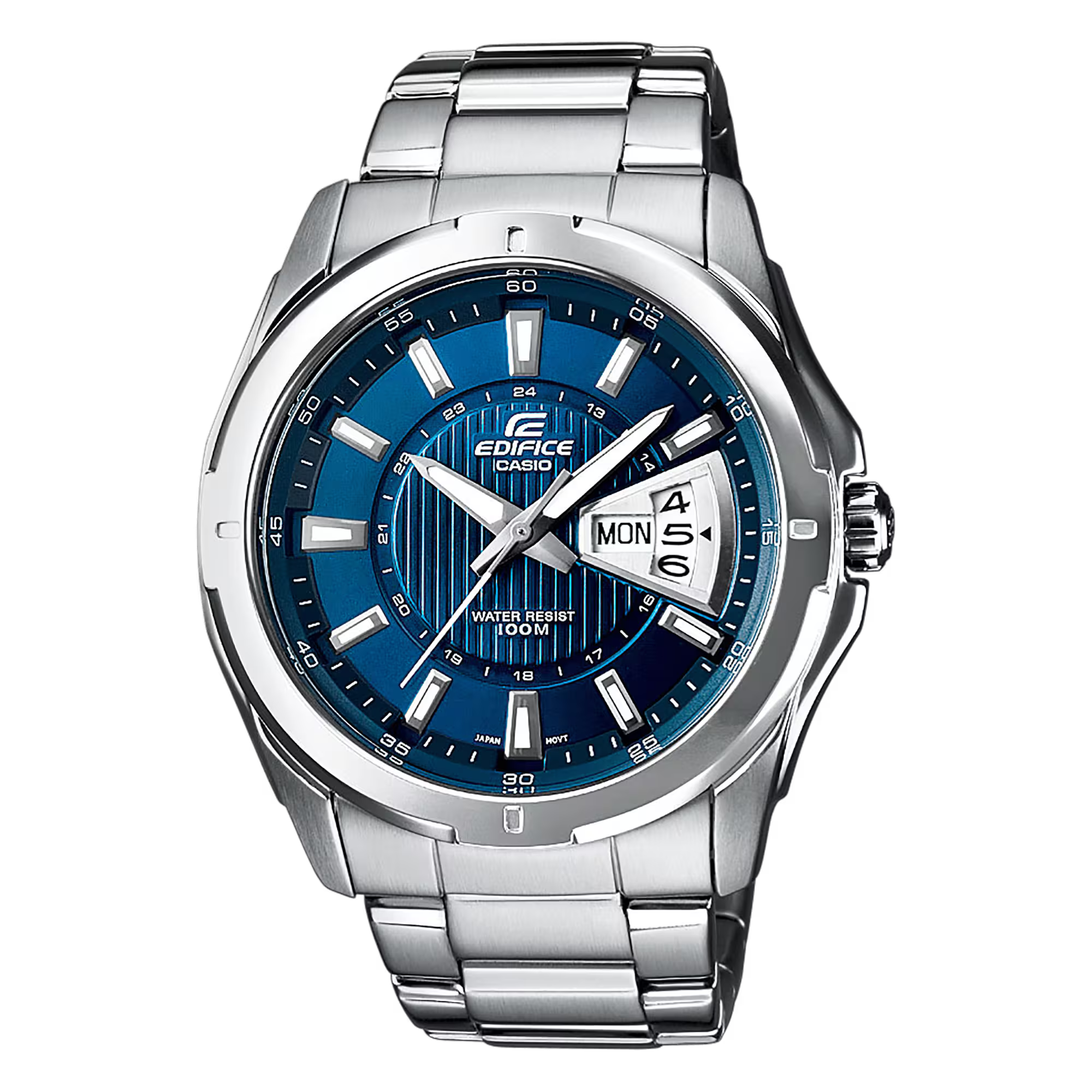 Montre Casio Edifice Premium acier argenté cadran bleu EF-129D-2AVEF