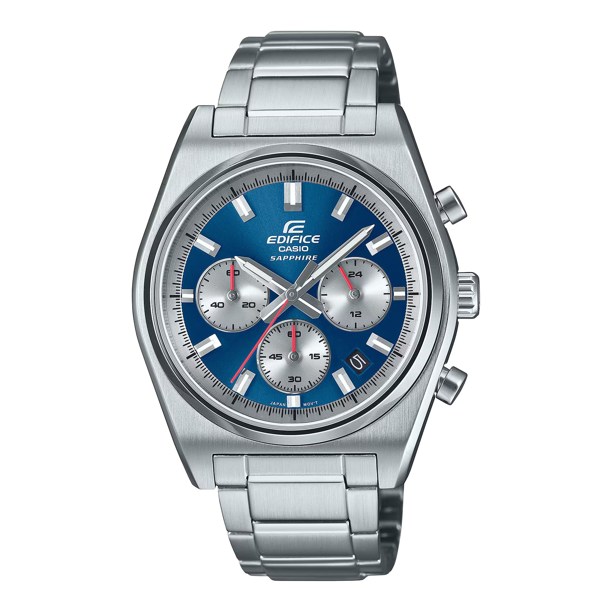 Montre Casio Edifice Premium acier argenté cadran bleu EFB-730D-2AVUEF