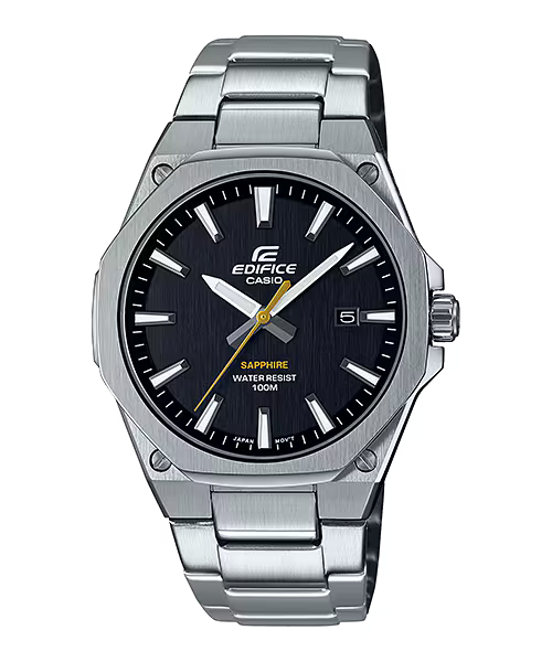Montre Casio Edifice Premium slim acier argenté cadran noir EFR-S108D-1AVUEF