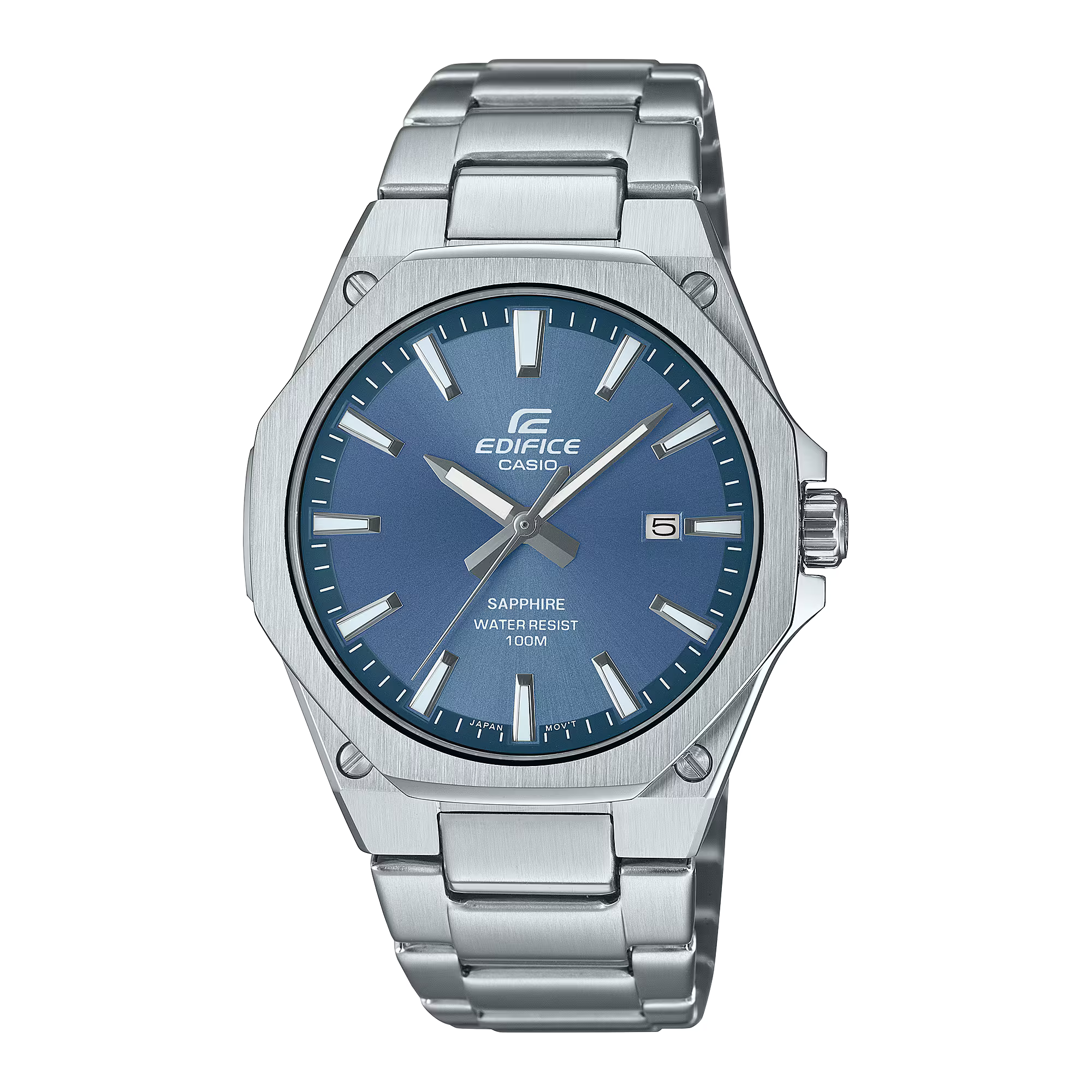 Montre Casio Edifice Premium slim acier argenté cadran bleu EFR-S108D-2AVUEF