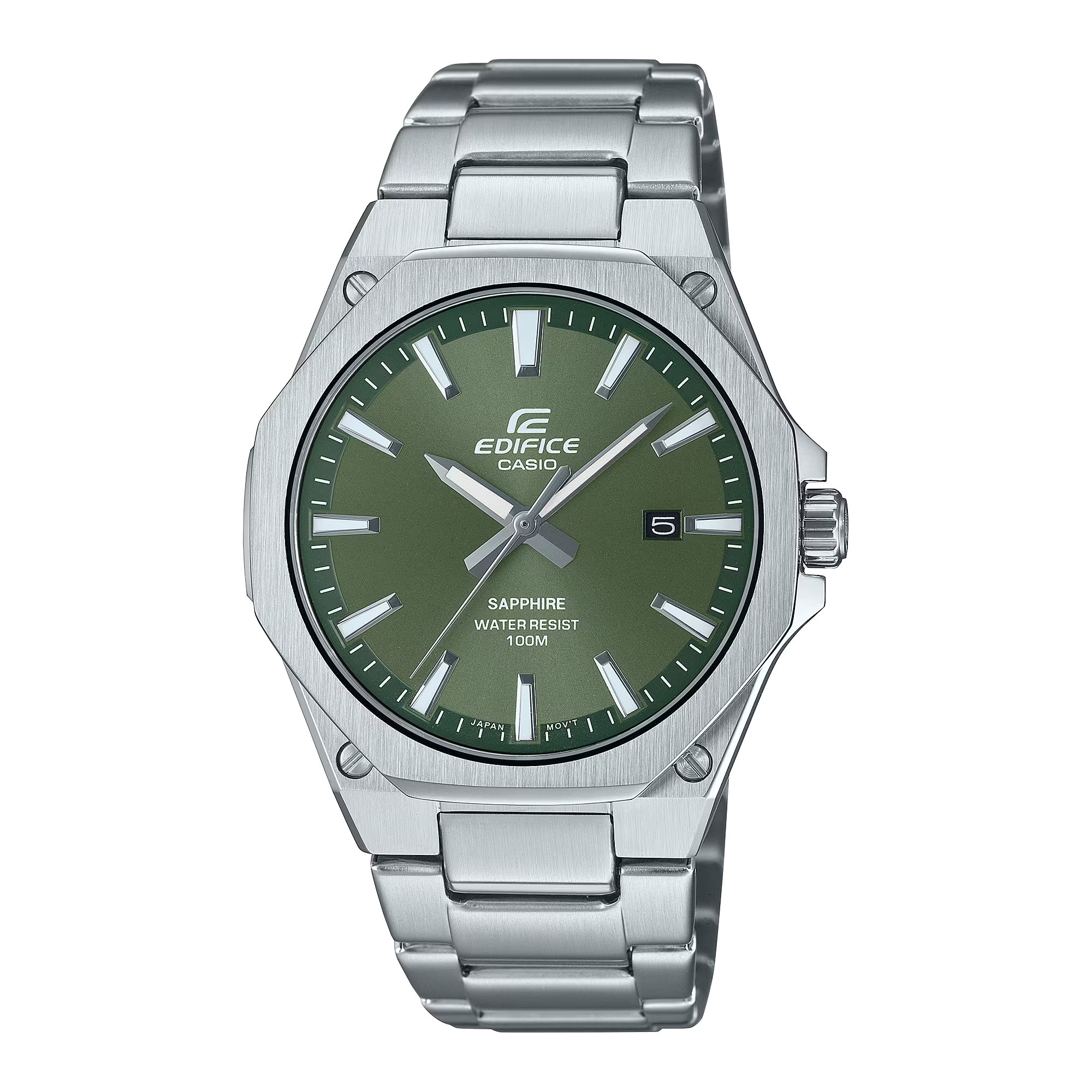 Montre Casio Edifice Premium slim acier argenté cadran vert EFR-S108D-3AVUEF