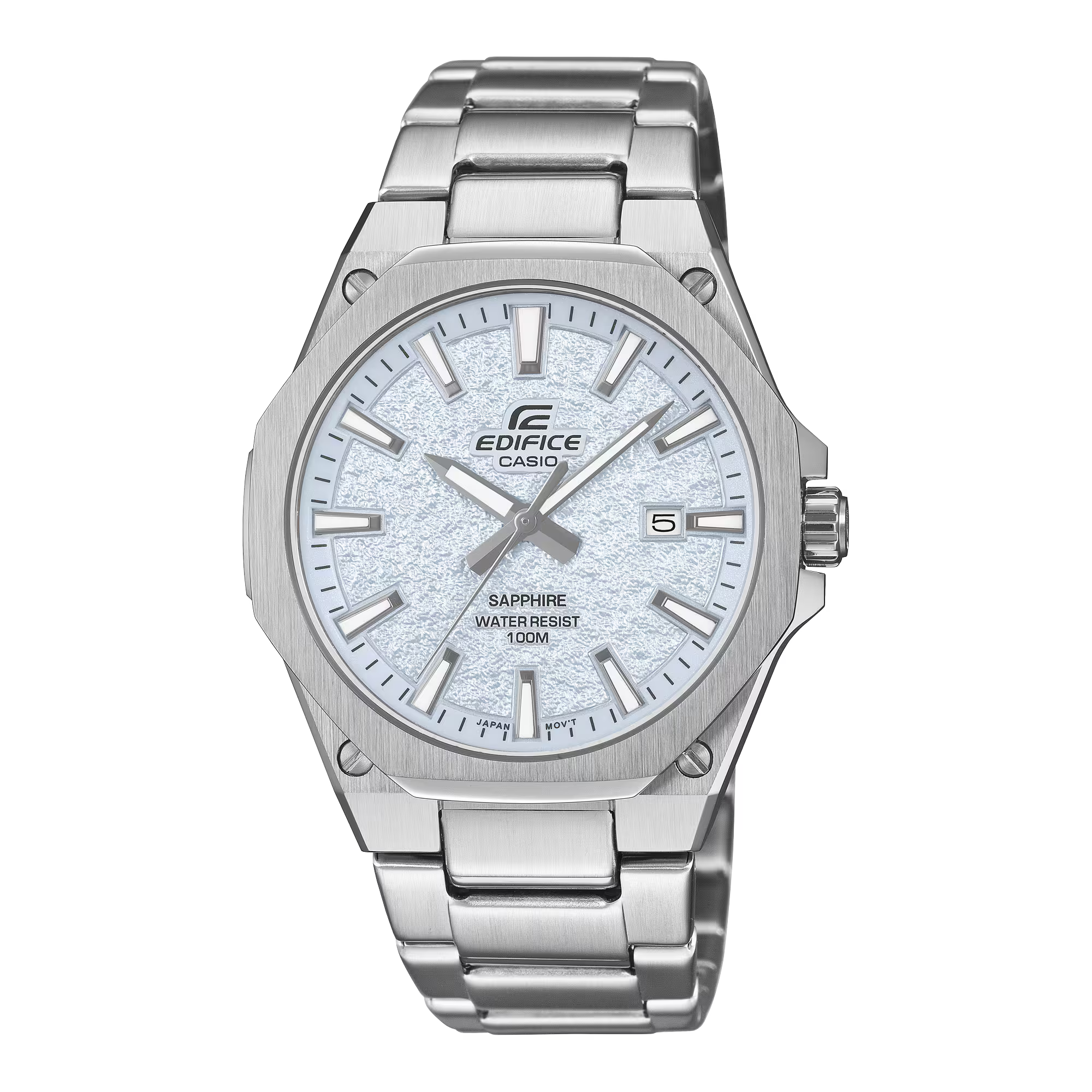 Montre Casio Edifice Premium slim acier argenté cadran bleu EFR-S108DE-2AVUEF