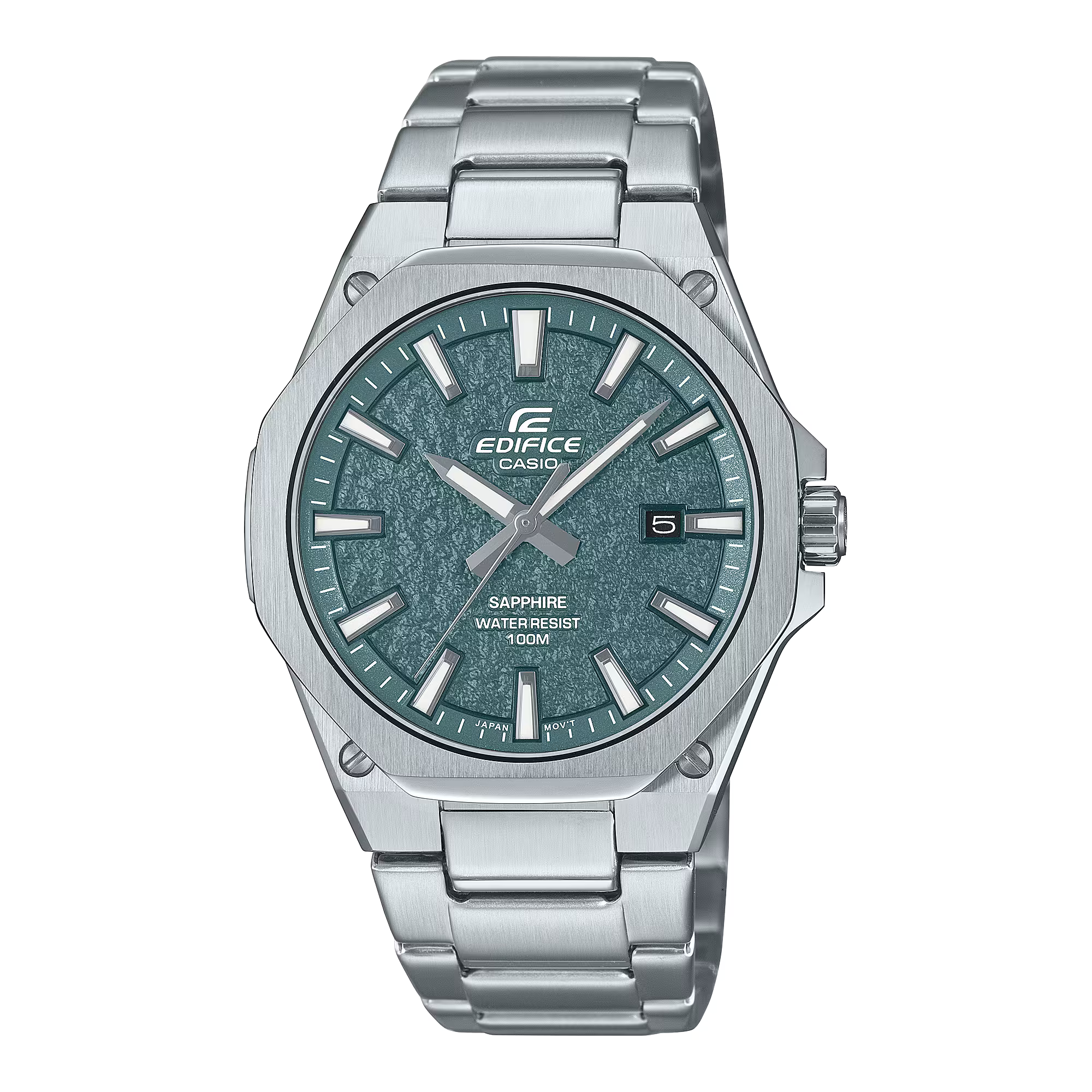 Montre Casio Edifice Premium slim acier argenté cadran vert EFR-S108DE-3AVUEF