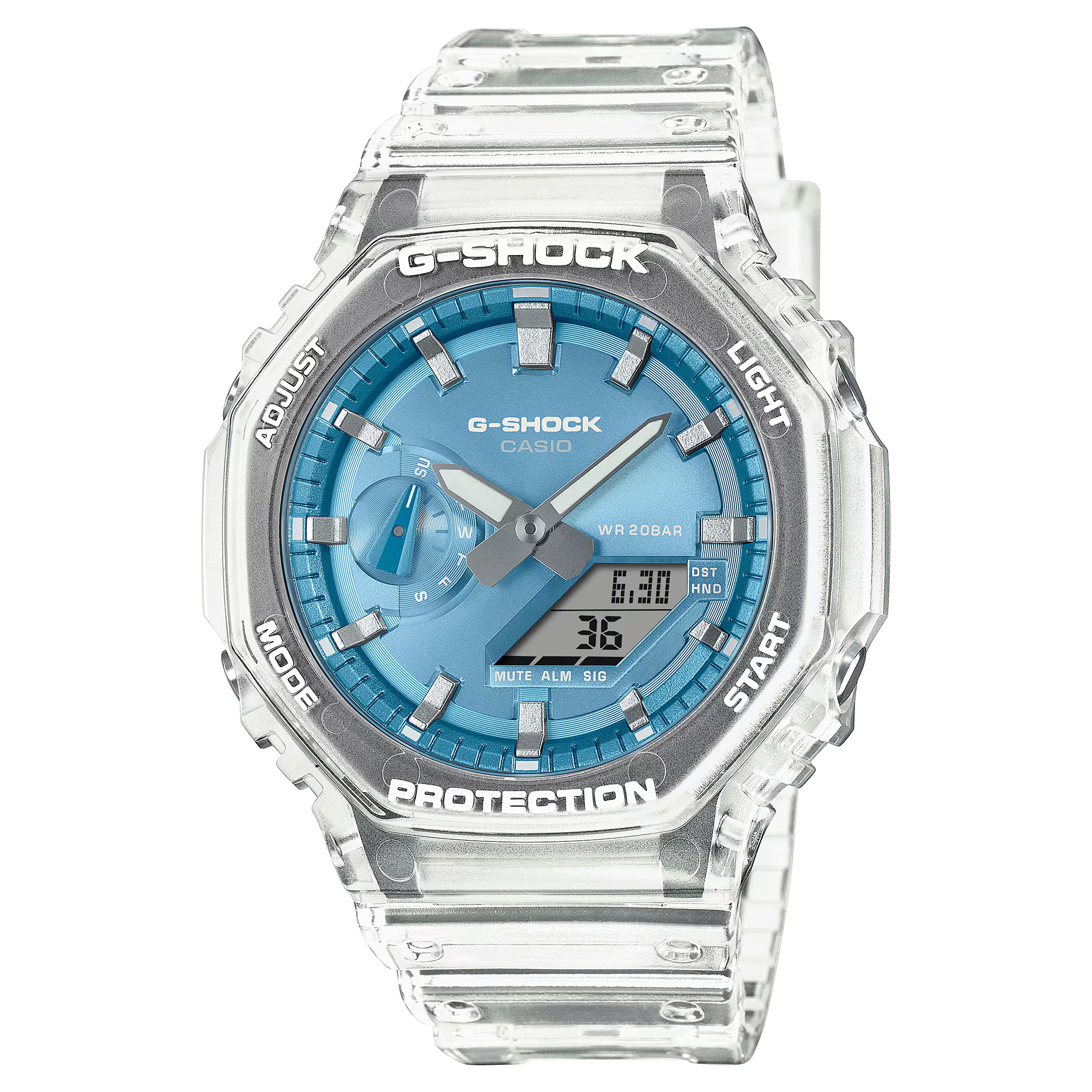 Montre Casio G-Shock Transparent Bleu GA-2100BM-7A2ER