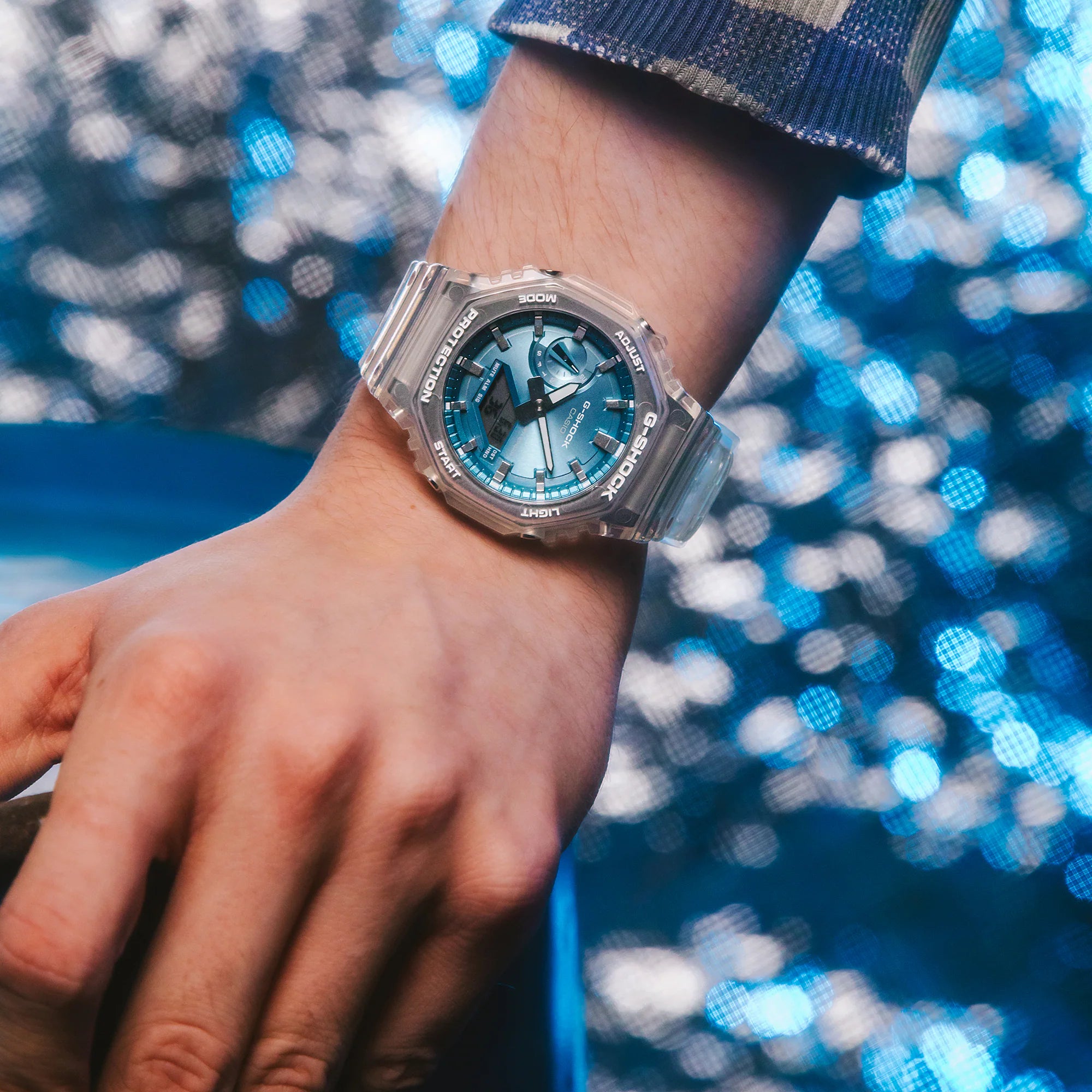 Montre Casio G-Shock Transparent Bleu GA-2100BM-7A2ER