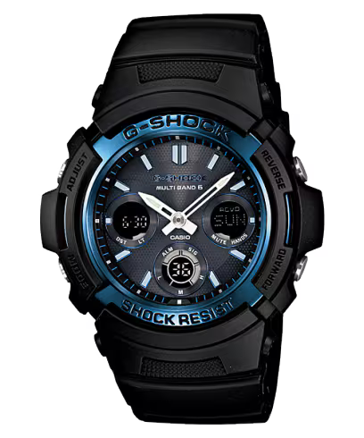 Montre Casio G-Shock Premium solaire et radio-pilotée noire AWG-M100A-1AER