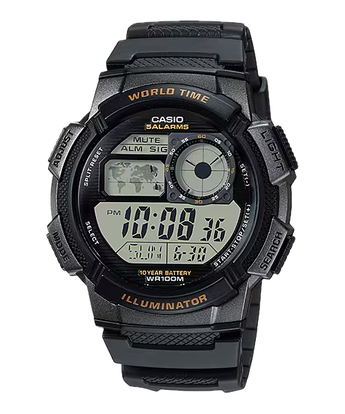 Montre Casio Timeless noir multifonctions AE‑1000W‑1AVEF